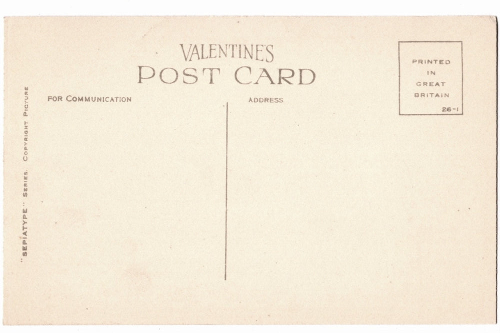 Vintage postcard back.