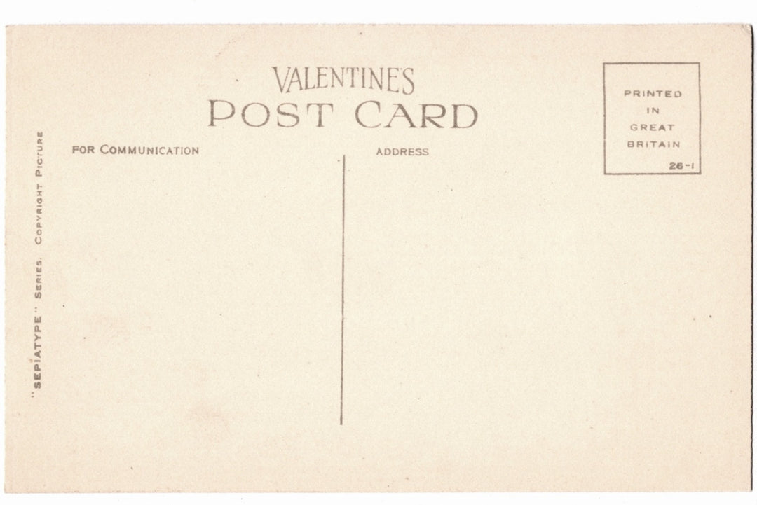 Vintage postcard back.
