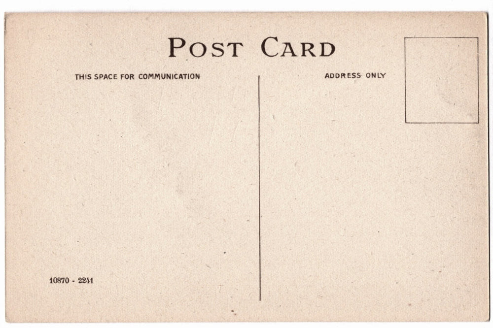 Back of a postcard with text for communication and address.