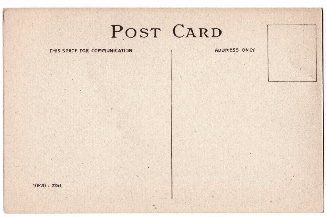 Back of a postcard with text for communication and address.