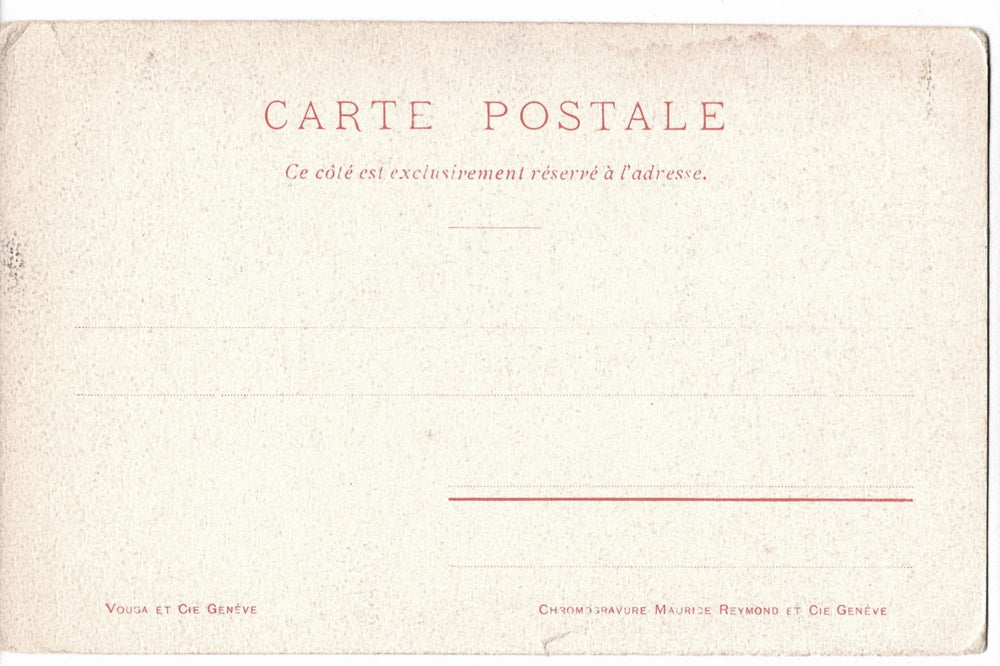 Vintage French postcard with 'Carte Postale' text and address line.