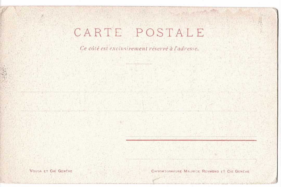 Vintage French postcard with 'Carte Postale' text and address line.
