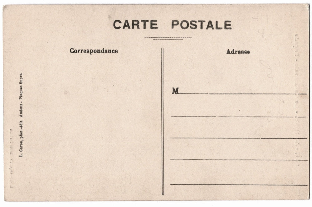 Vintagepostcard with text and lines for correspondence and address.