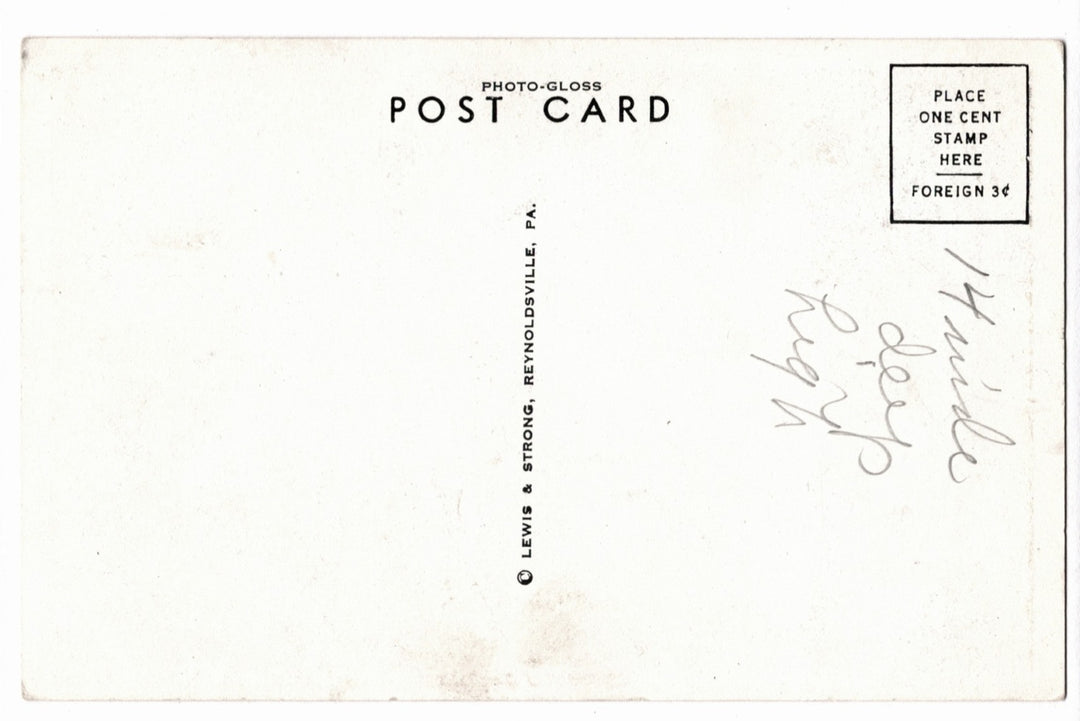 Back of a vintage postcard.