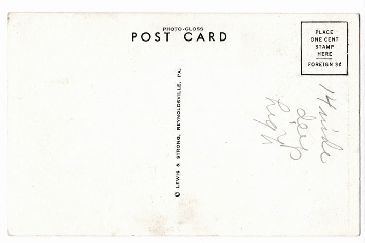 Back of a vintage postcard.