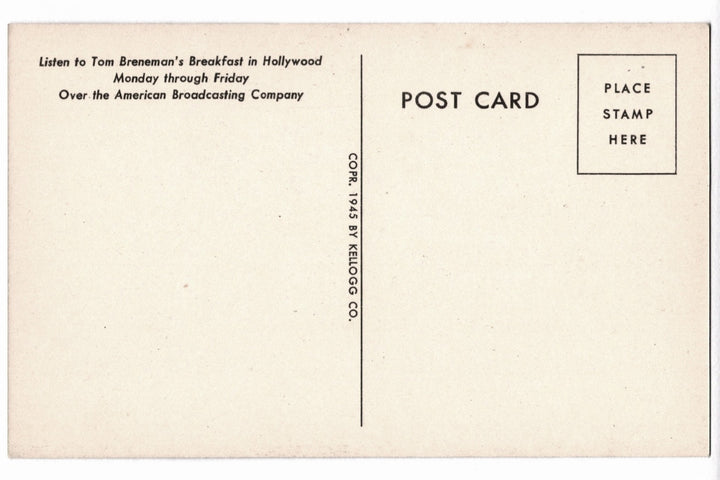 Back of a vintage postcard.