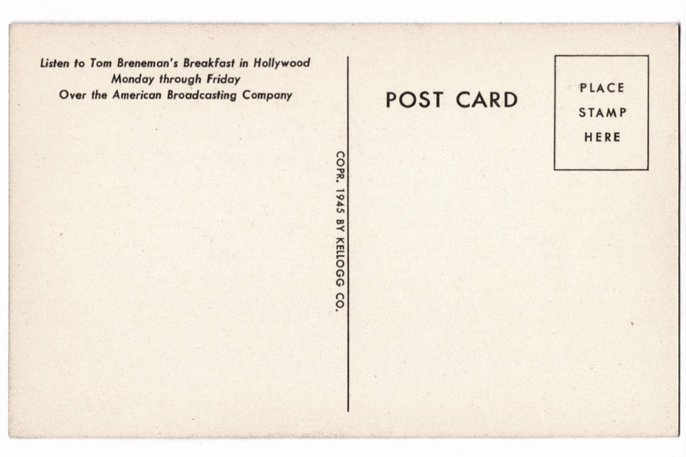 Back of a postcard.