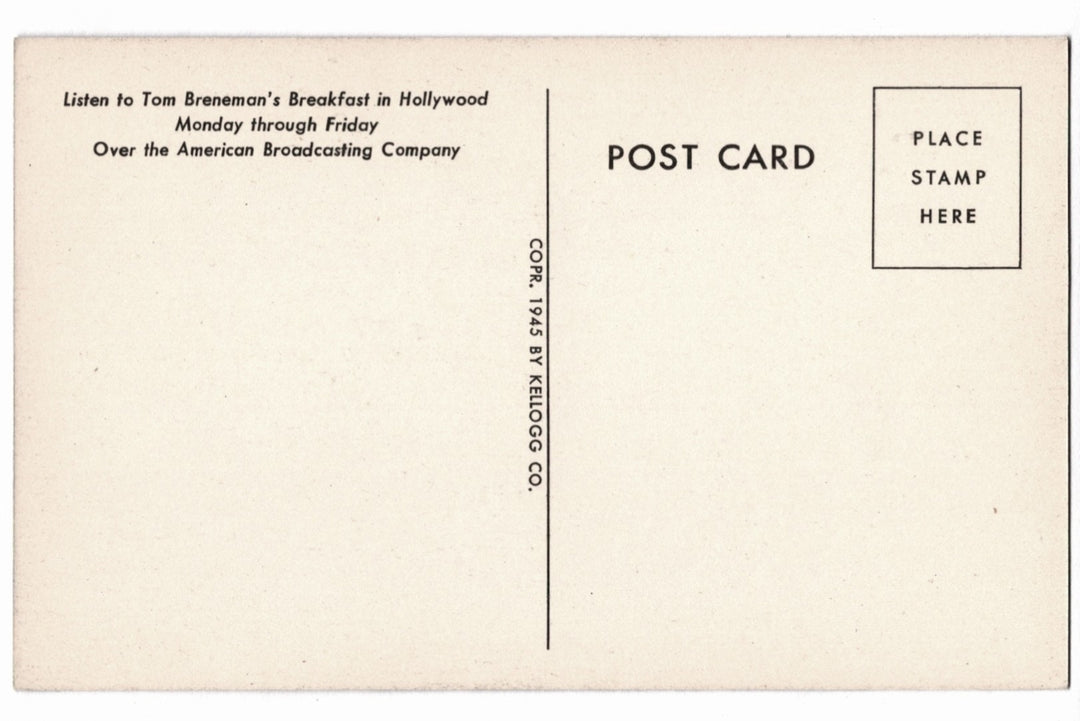 Back of a postcard.