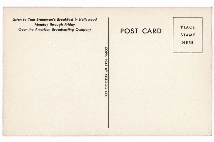 Back of a postcard.