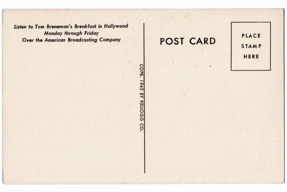 Back of a postcard.