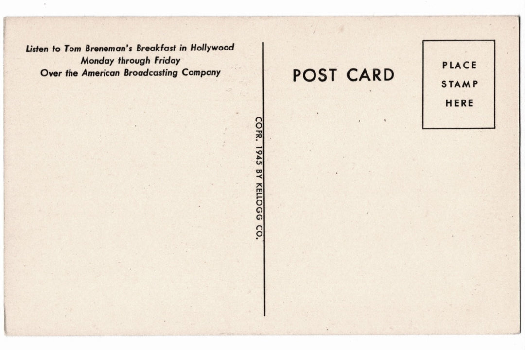 Back of a postcard.