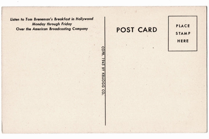 Back of a postcard.