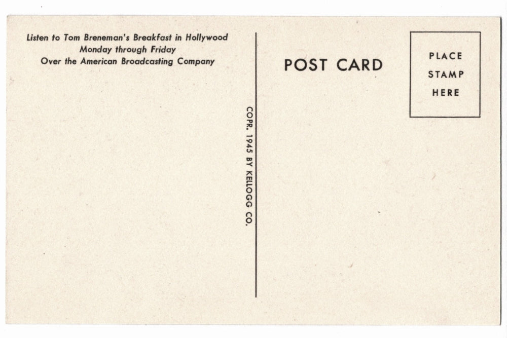 Back side postcard.