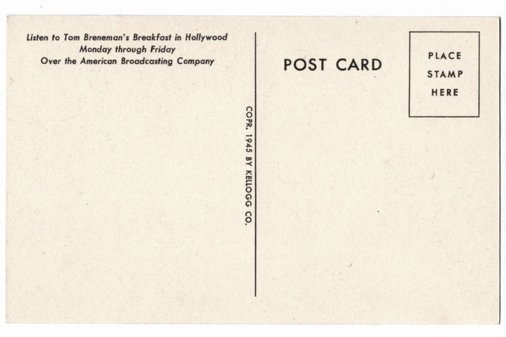 Back side postcard.