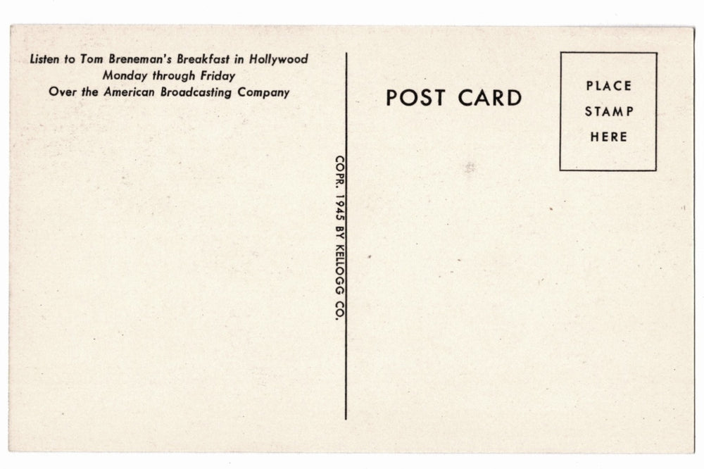 Back of a postcard.