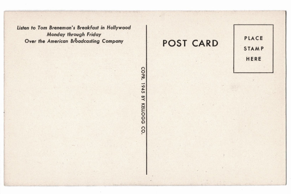Back of postcard.