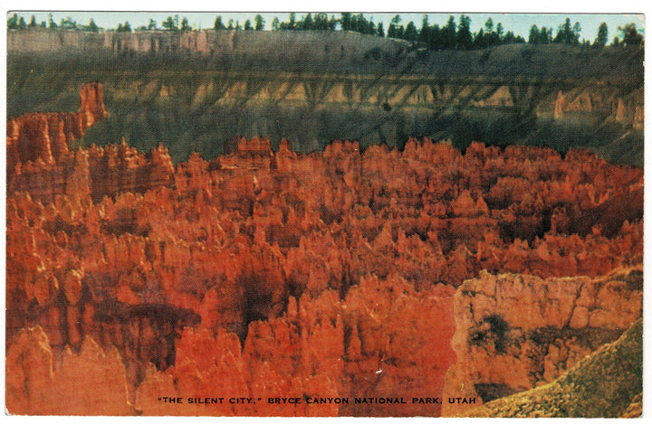 1940 Silent City Bryce Canyon Utah Vintage Postcard.