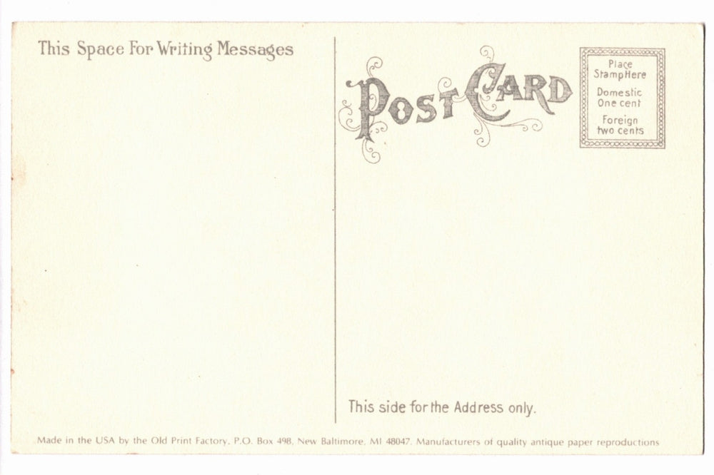 Back of postcard.