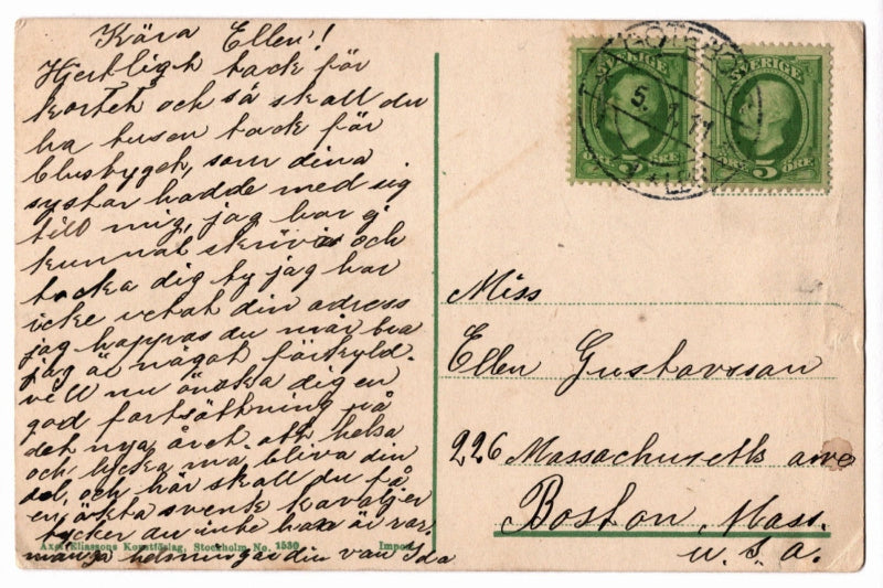 Back of postcard.