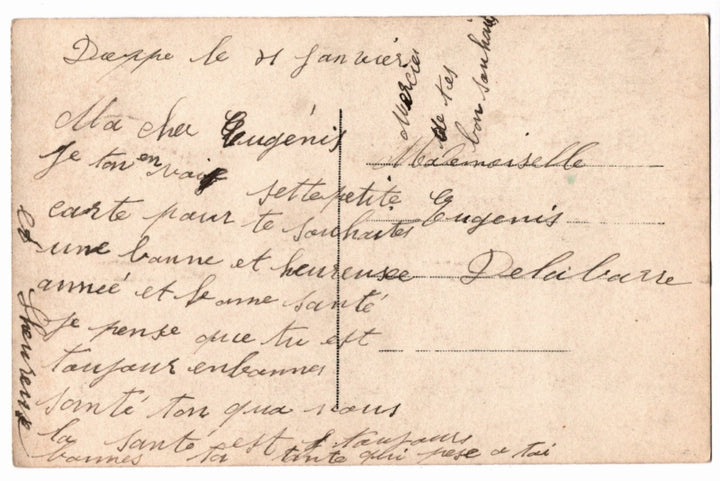 Back of postcard.