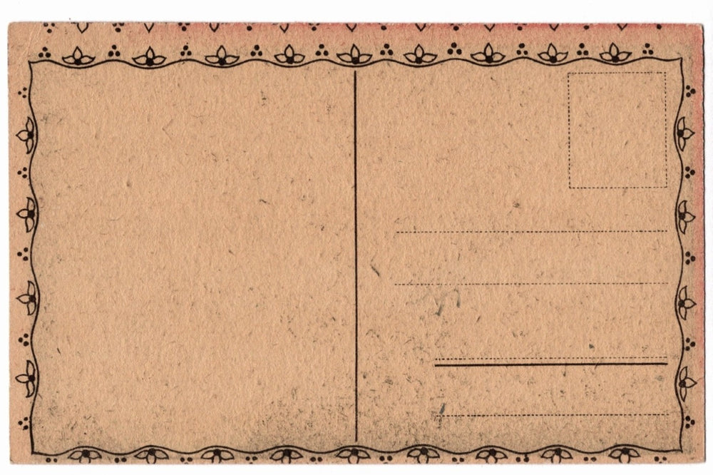 Back side of antique postcard.