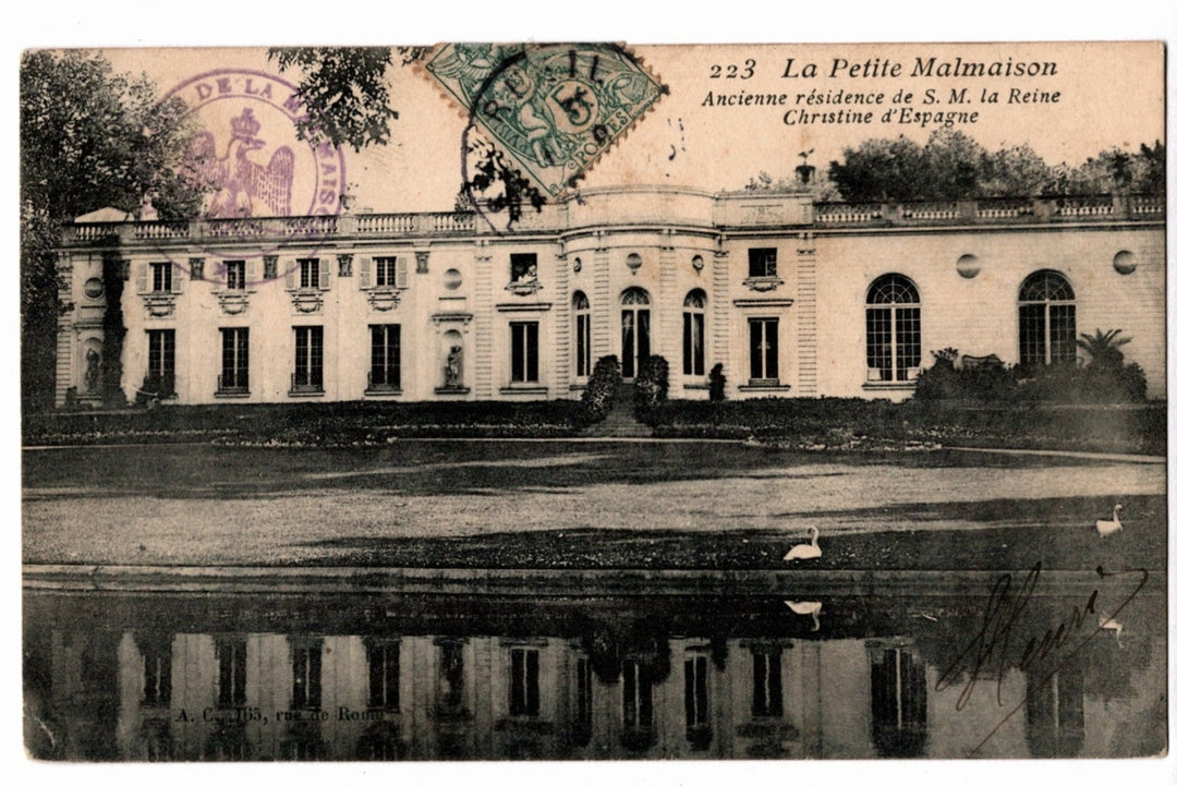  1900s French Palace of Queen Maria Christina TVC Vintage Postcard.