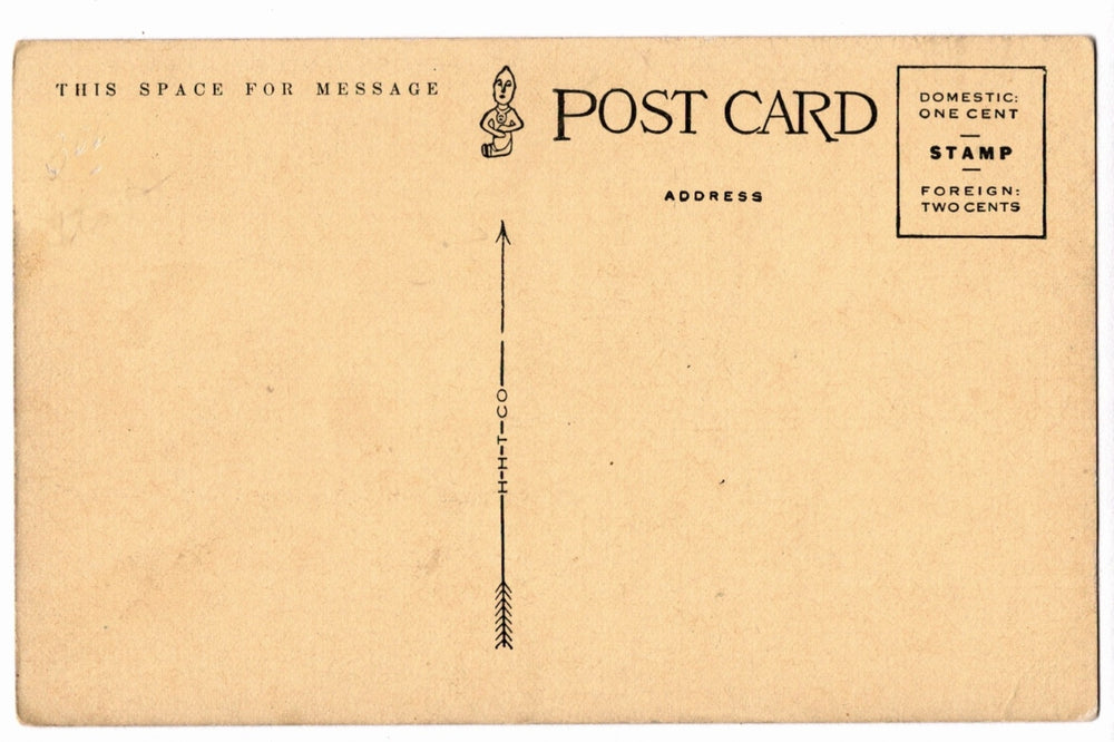 Vintage postcard back..