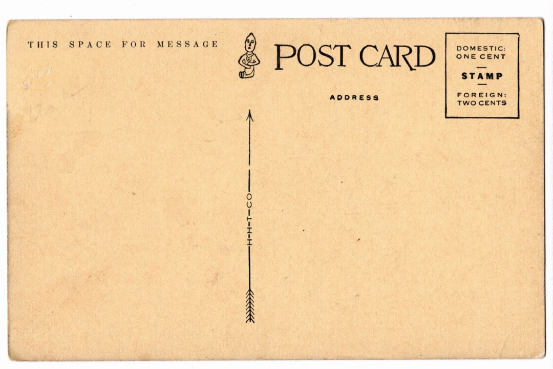 Vintage postcard back..