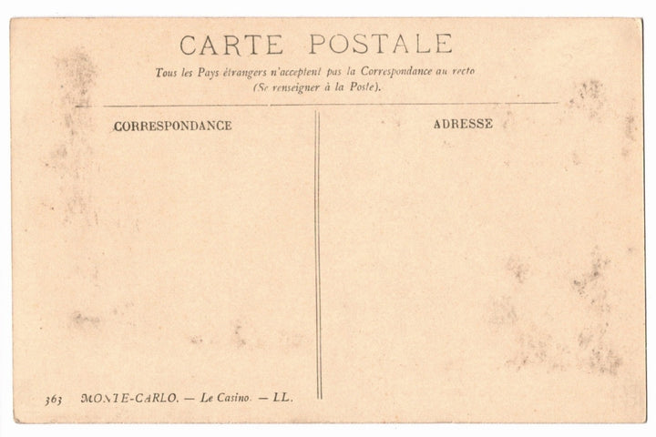 Vintage postcard back.