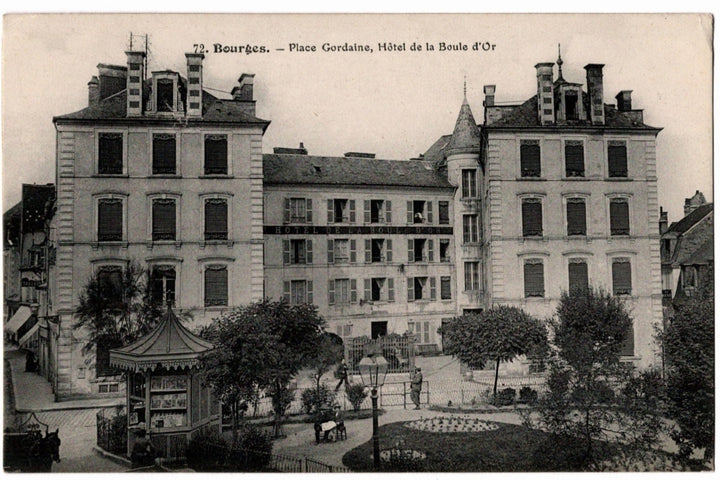 1905 Hotel de la Boule d'Or Bourges Vintage Postcard.
