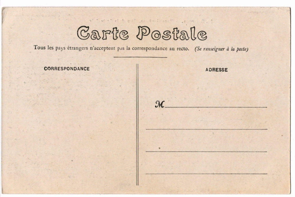 Vintage postcard back.