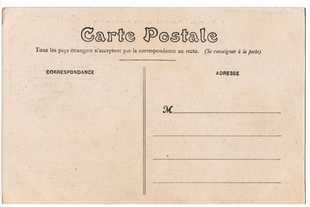 Vintage postcard back.