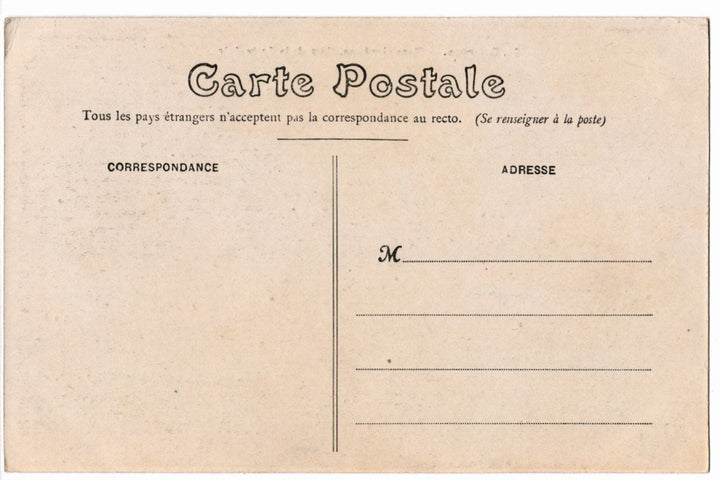 Vintage postcard back.