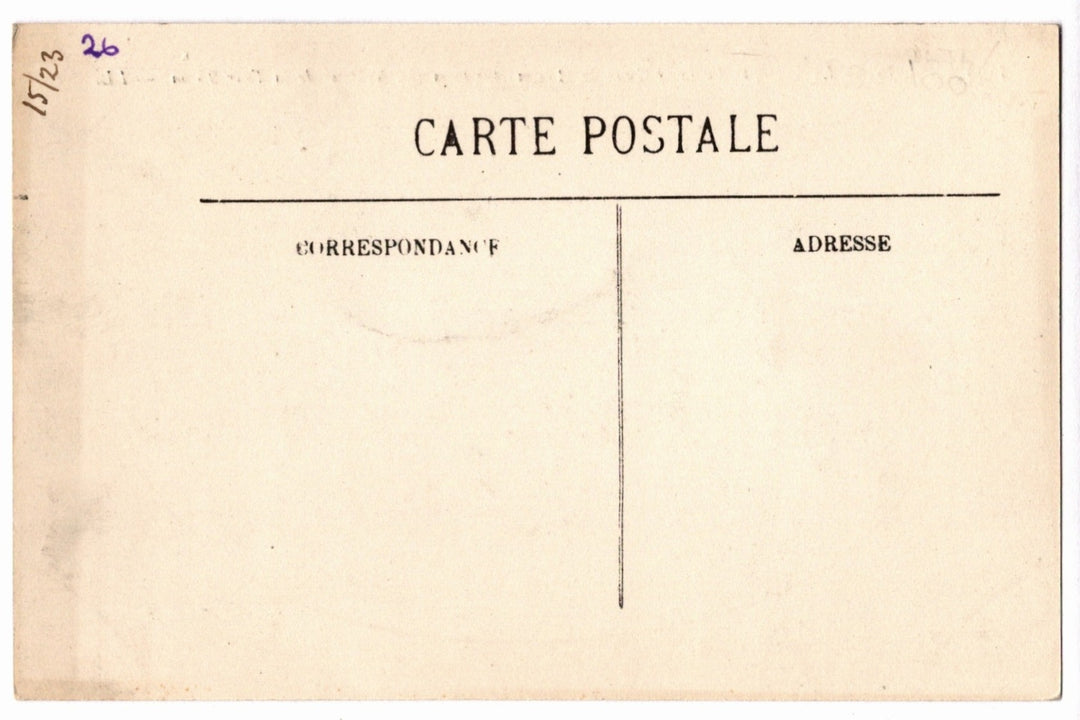 Vintage postcard with 'Carte Postale' text on a beige background.