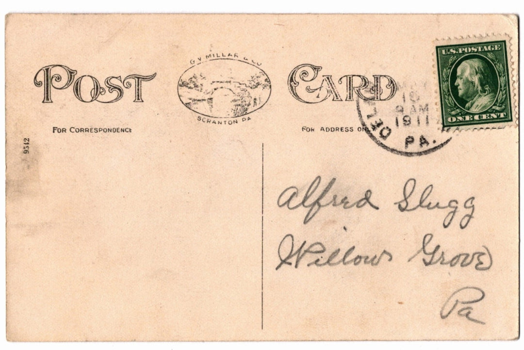 Vintage postcard back.