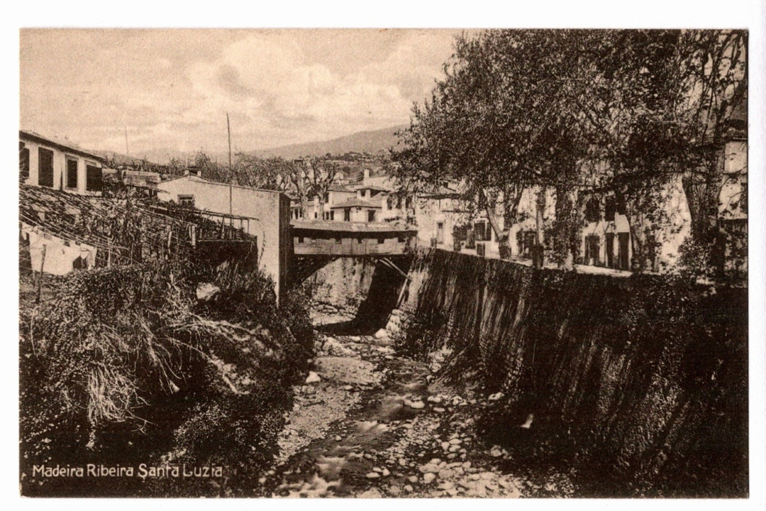 Steamboat Bridge Saint Lucy Portugal Vintage Postcard.