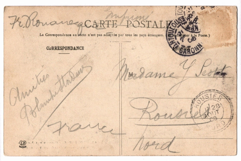 Back of postcard.
