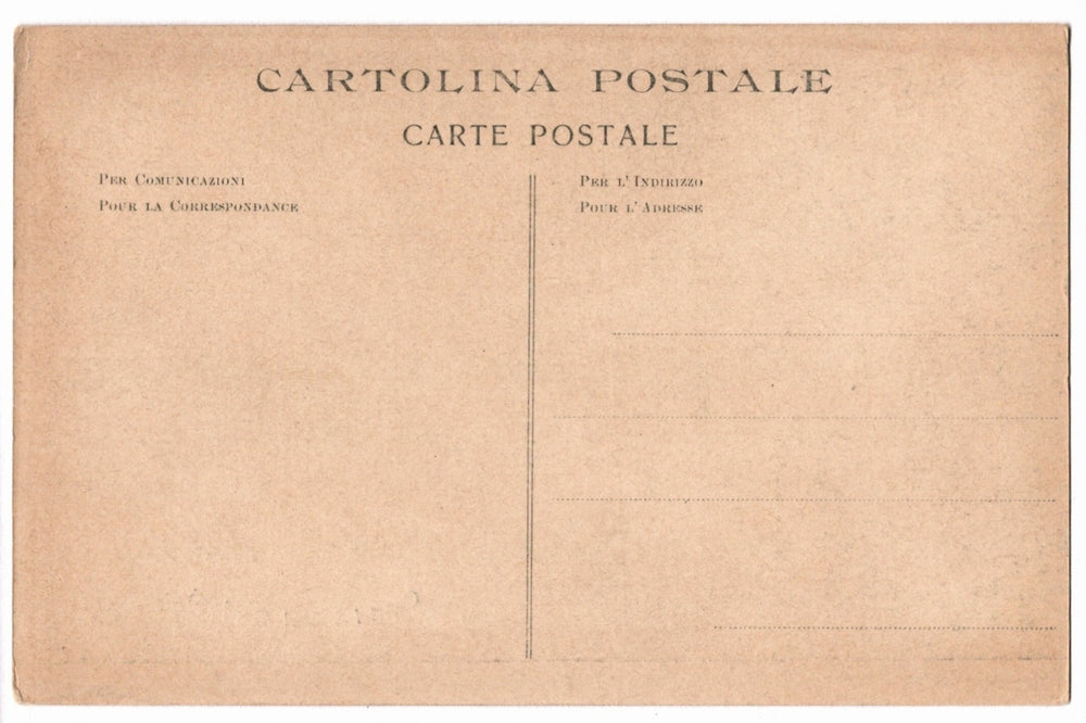 Back of a vintage postcard with 'Cartolina Postale'.