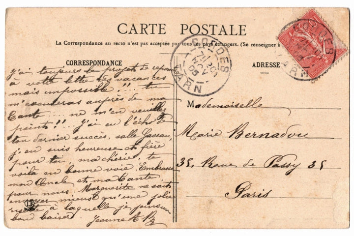 Back of postcard.