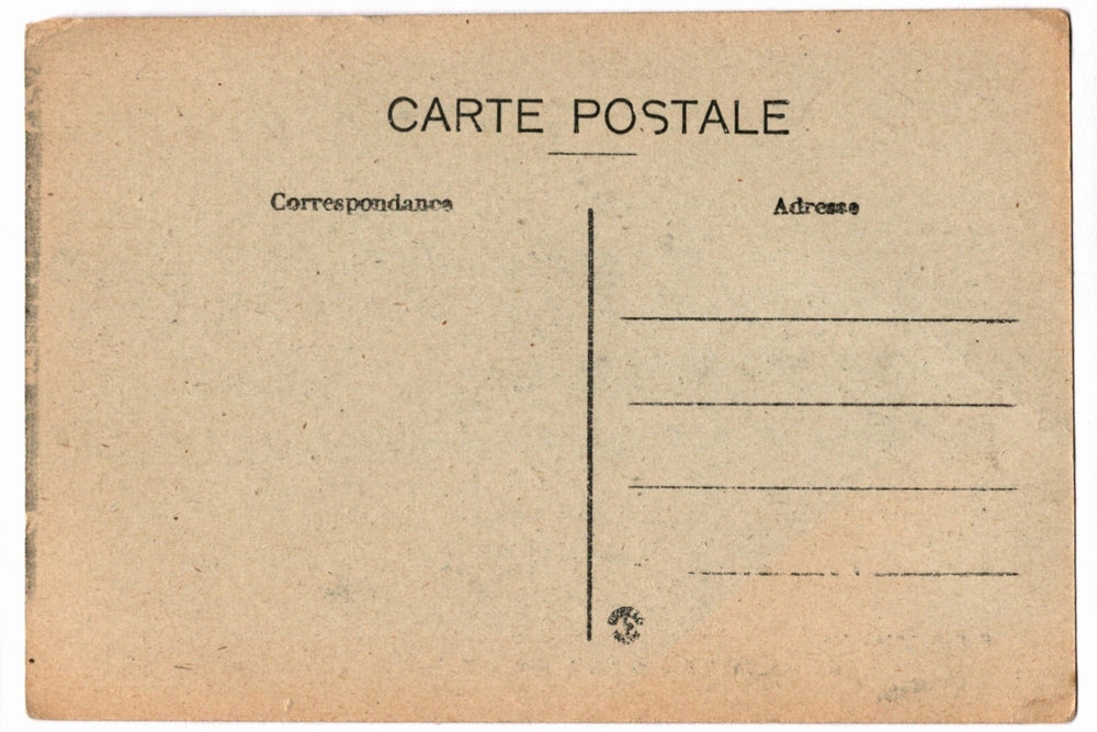 Back of a vintage postcard with 'CARTE POSTALE' text and address .lines.