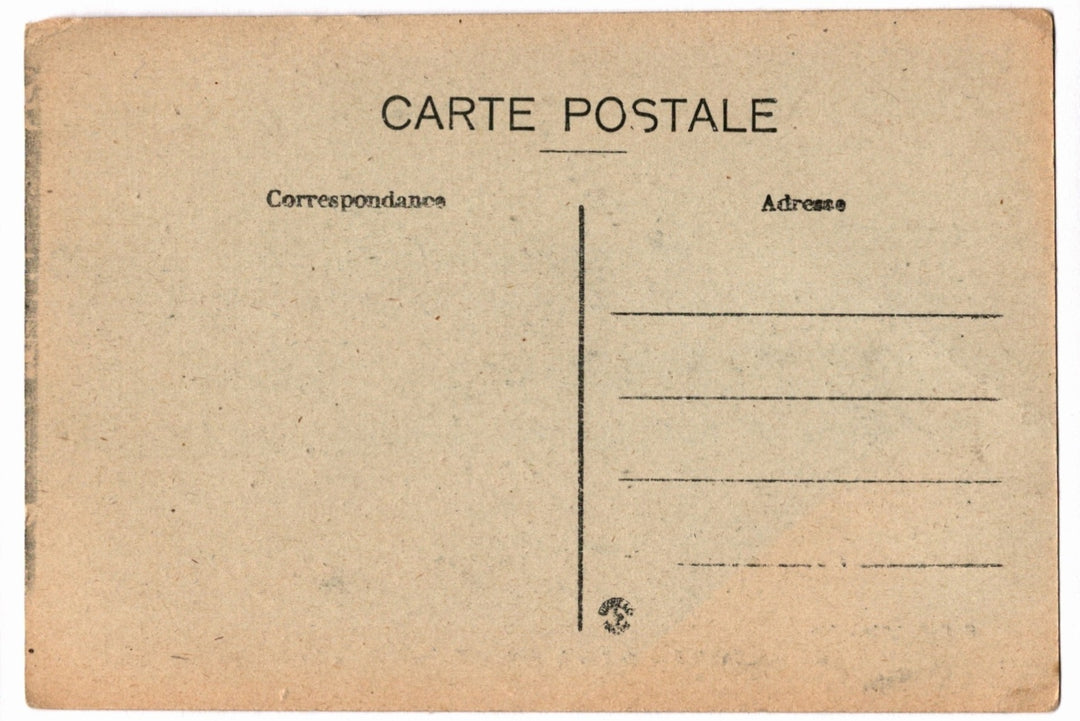 Back of a vintage postcard with 'CARTE POSTALE' text and address .lines.