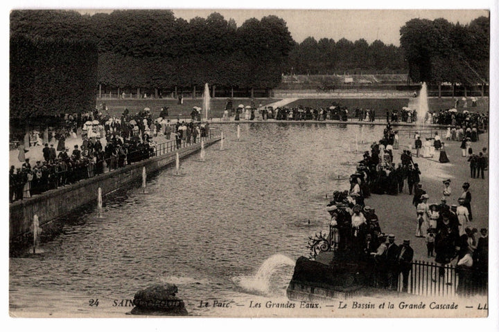Grande Cascade of Saint-Cloud France Vintage Postcard.