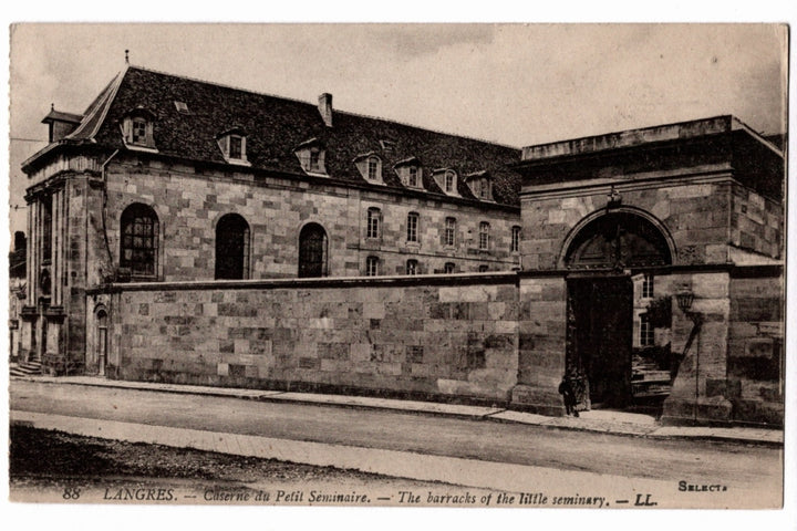 1906 Little Seminary Barracks in Langres France Vintage Postcard.