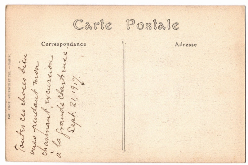 Back of postcard