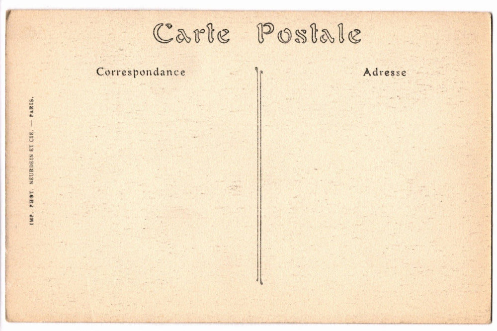 Back of a vintage postcard with 'Carte Postale' text and address lines.