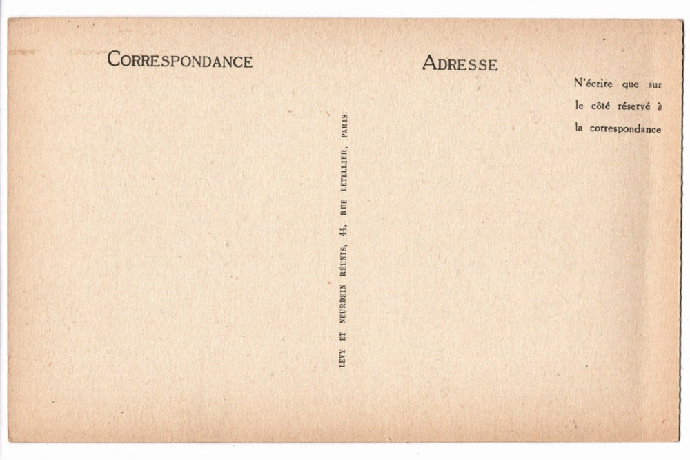 Back of a vintage postcard.