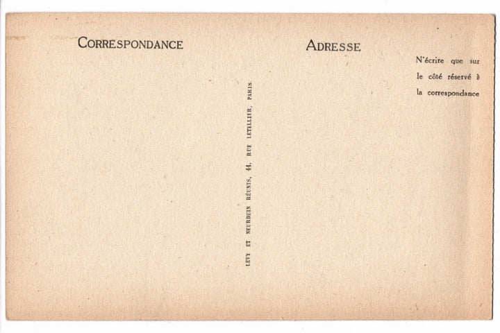 Back of a vintage postcard.