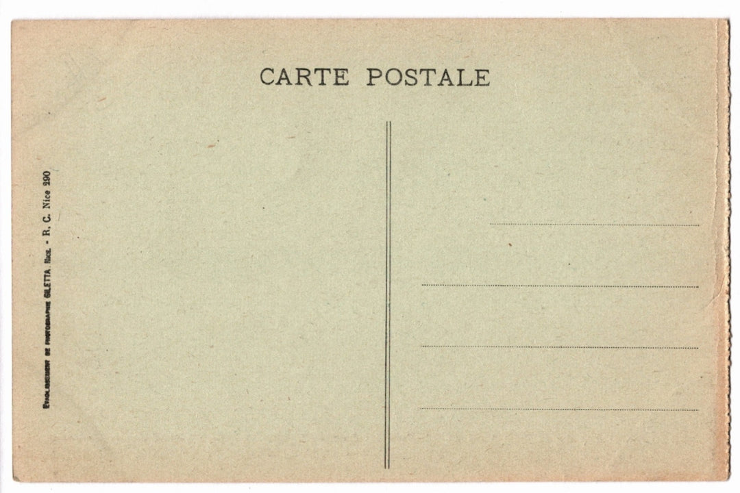 Back of a vintage postcard with 'CARTE POSTALE' text.