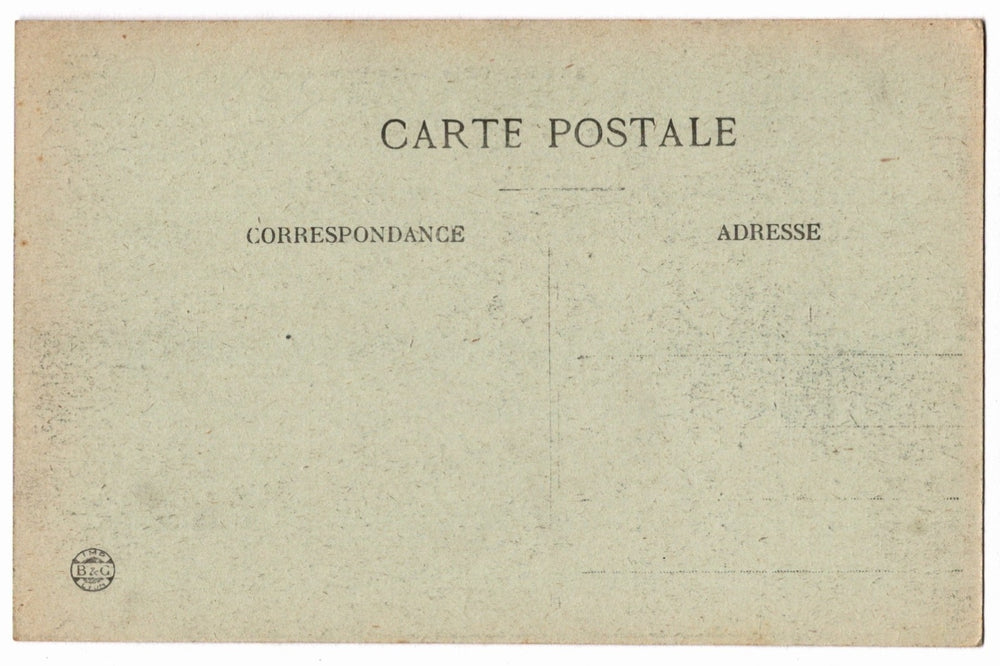 Vintage  postcard back'Carte Postale' text and address lines.