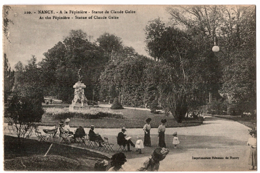1905 Claude Gelee Statue Nancy France Vintage Postcard.